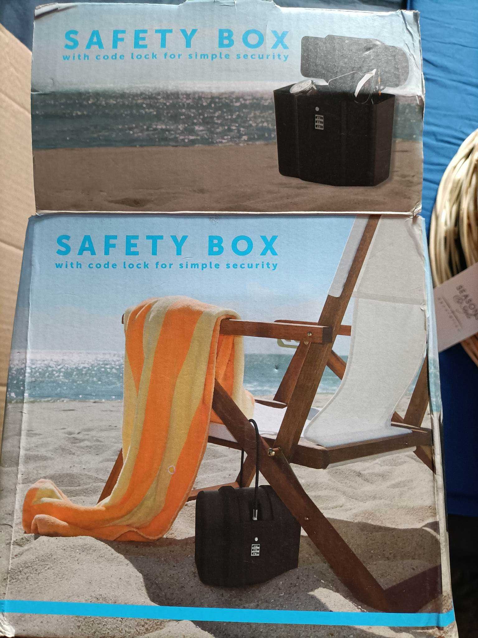 Przenośny sejf, pudełko z blokadą bezpieczeństwa na  plażę, rower
