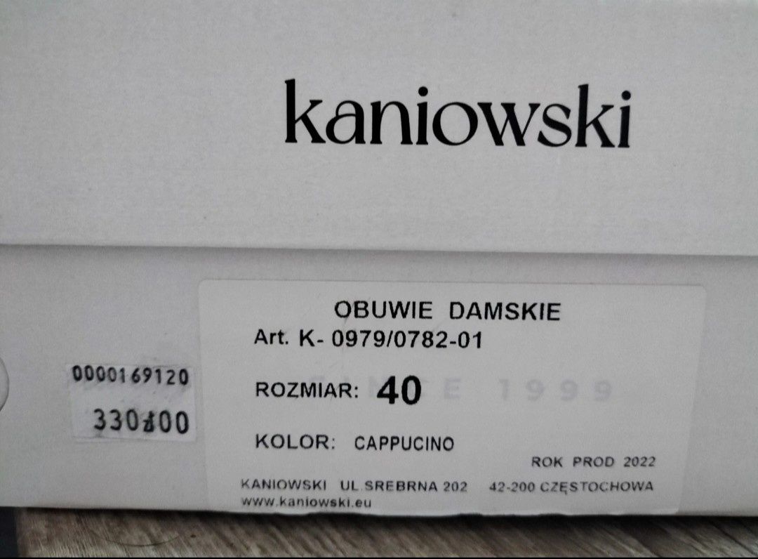 Skórzane mokasyny Kaniowski rozmiar 40