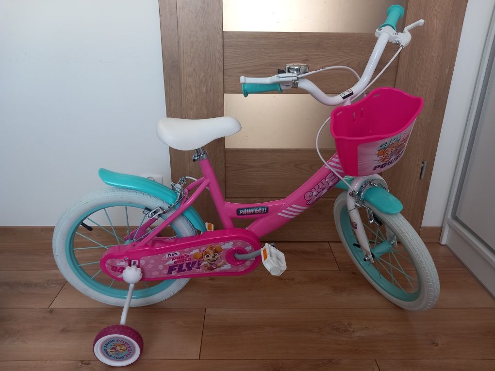Rower rowerek NOWY Psi Paw Patrol Skye dla dziewczynki 16 cali różowy
