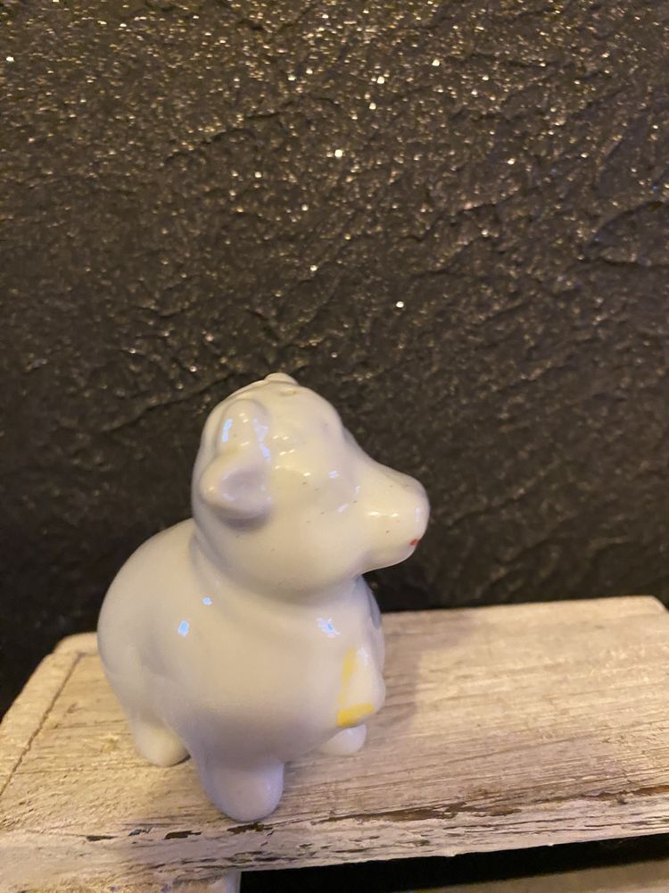 Solniczka porcelanowa krowa krówka porcelana