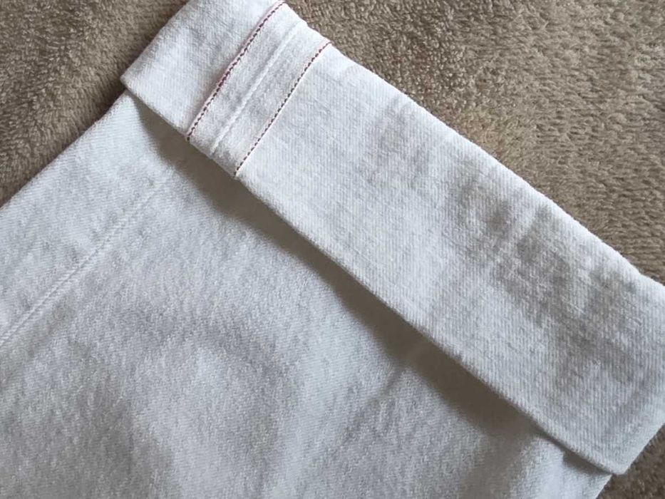 Levi’s 501 CT białe jeansy damskie 30/32, tapered fit, selvedge denim