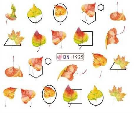 bn1925 naklejki wodne jesień kolorowe liście