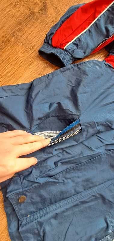 Kurtka wiatrówka sportowa czerwono granatowa 3 w 1 unisex