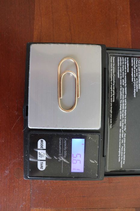 Mola/Clip de Notas em Ouro Inglês