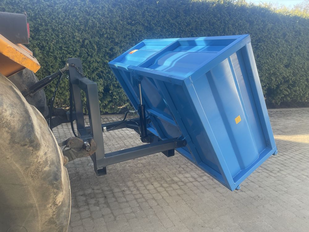 Skrzynia transportowa do ciągnika wywrotka hydrauliczny wywrot