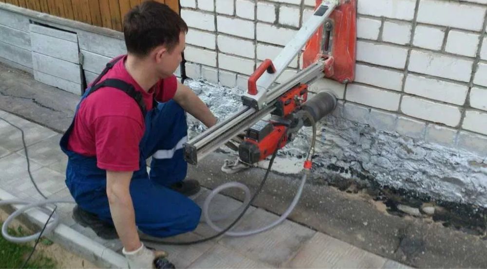 БЕЗ ШУМУ! Алмазне буріння. Свердління отворів. Резка бетона