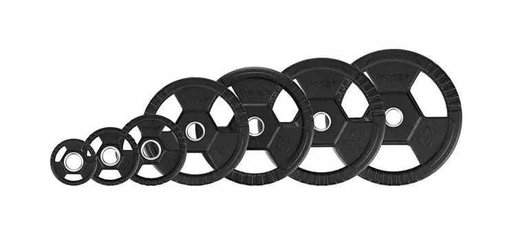 NOWY Zestaw obciążeń olimpijskich ogumowanych 150 KG