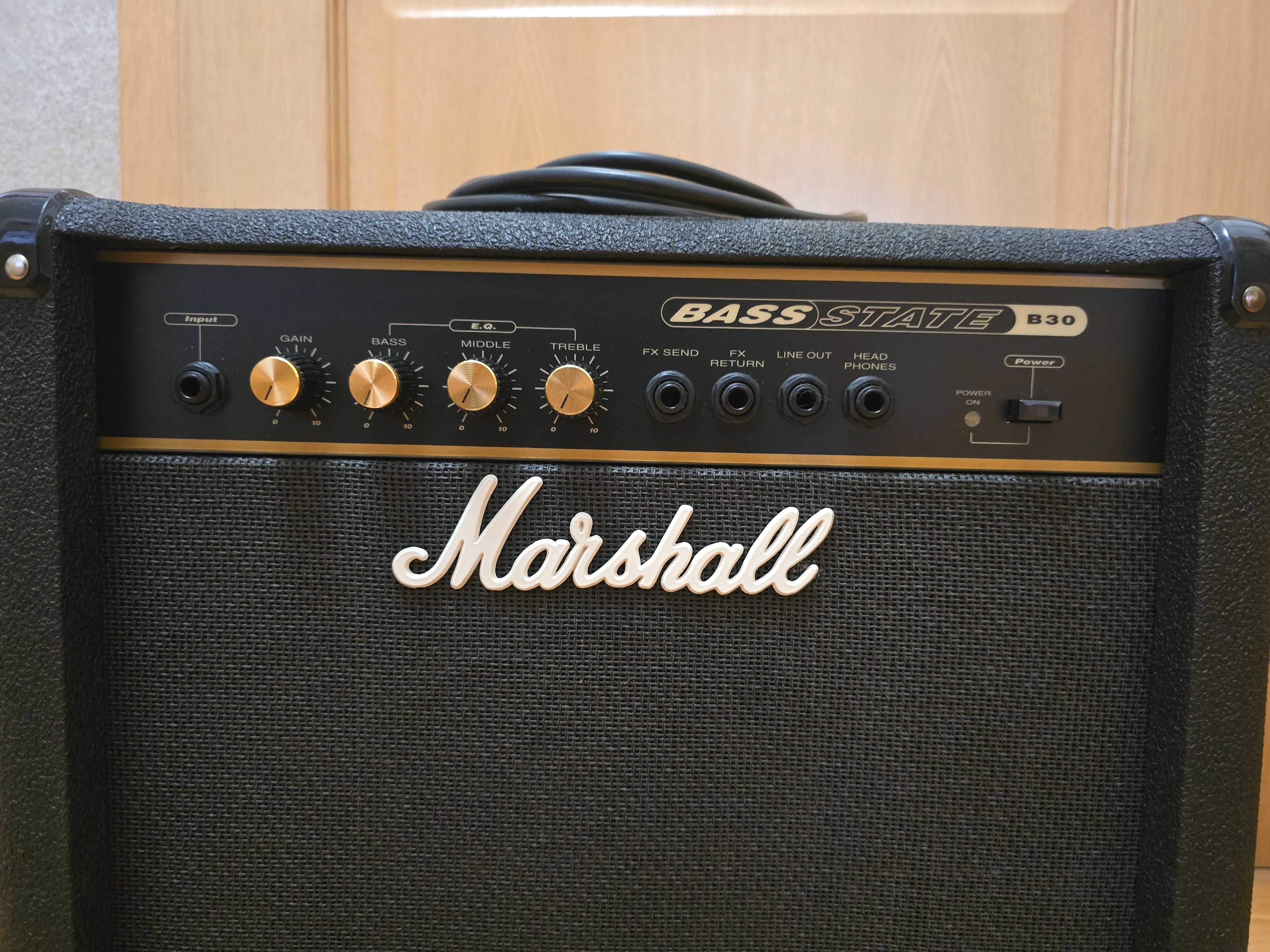 Gitara basowa Ever Play i wzmacniacz Marshall B30, cały zestaw !