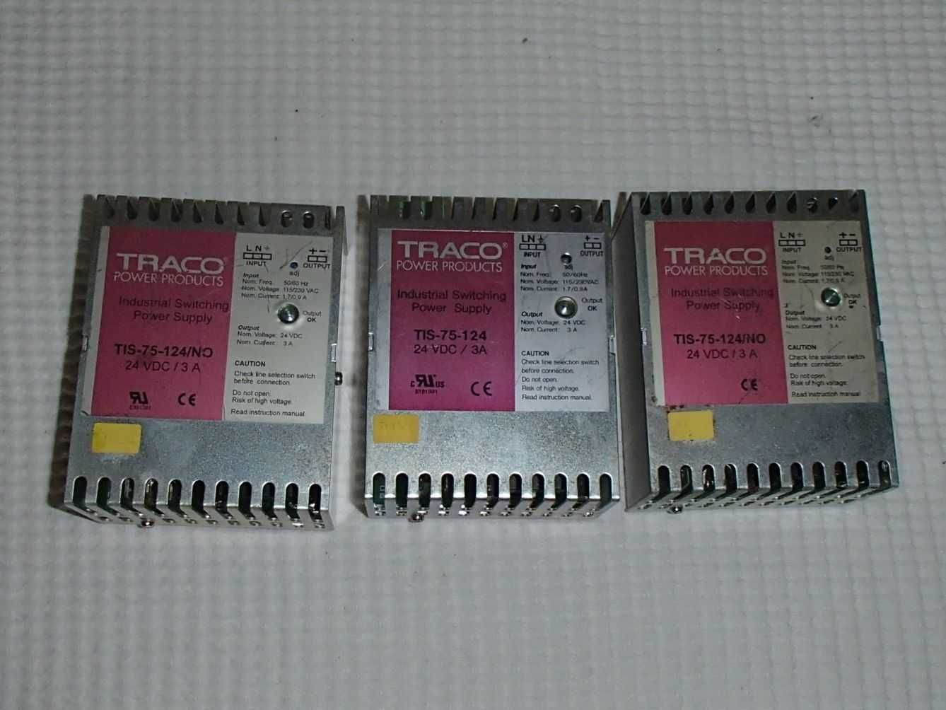 Zasilacz Traco Power TIS-75-124/NO 24VDC 3A   na szynę DIN - 3 szy