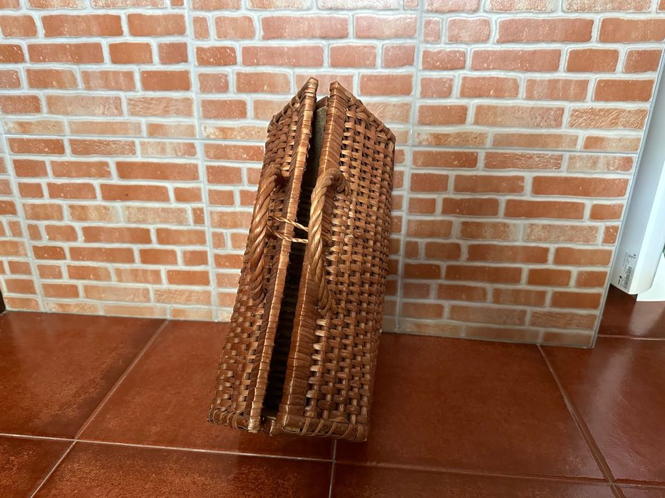 Lancheira Piquenique em Vime - Vintage