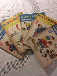 5 revistas Diversões Escolares anos 60