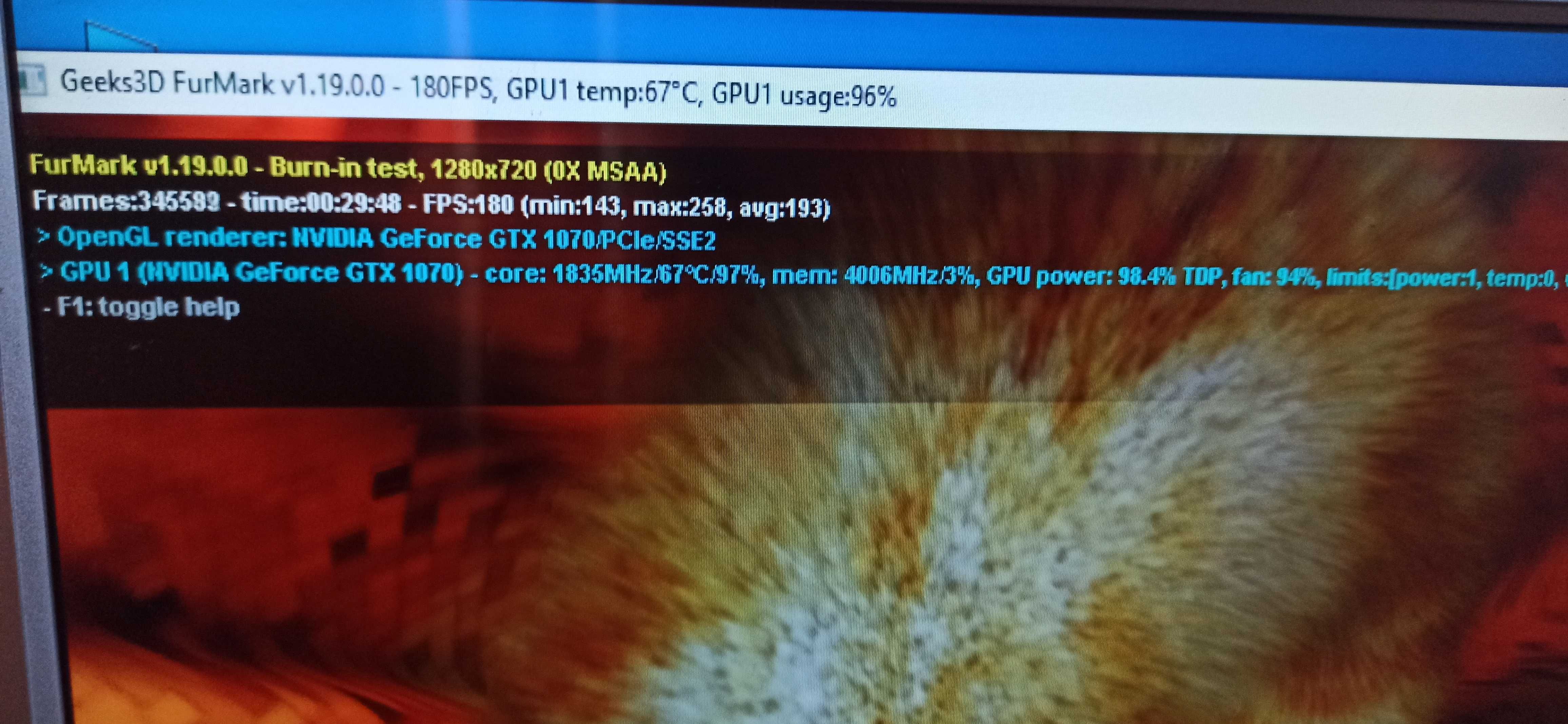 MSI GeForce GTX 1070 Armor 8GB GDDR5, 256bit 1835/8000MHz 67 гр.