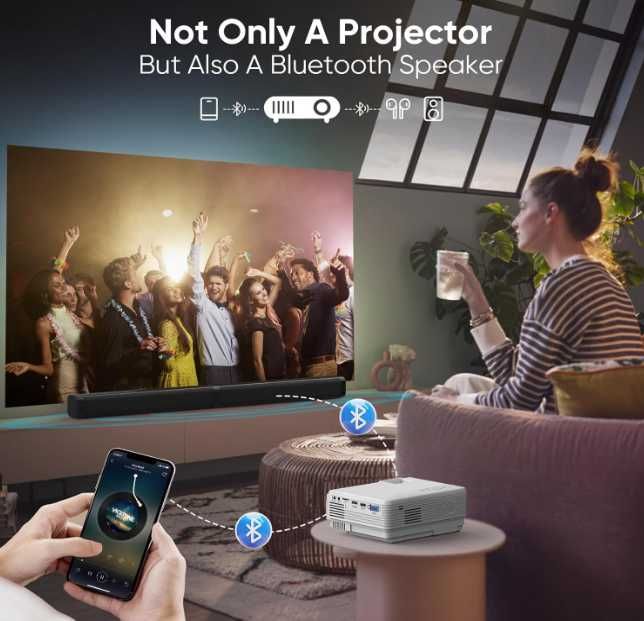 Projektor lcd akatuo xr31 fullhd wifi bluetooth zoom usb 200''