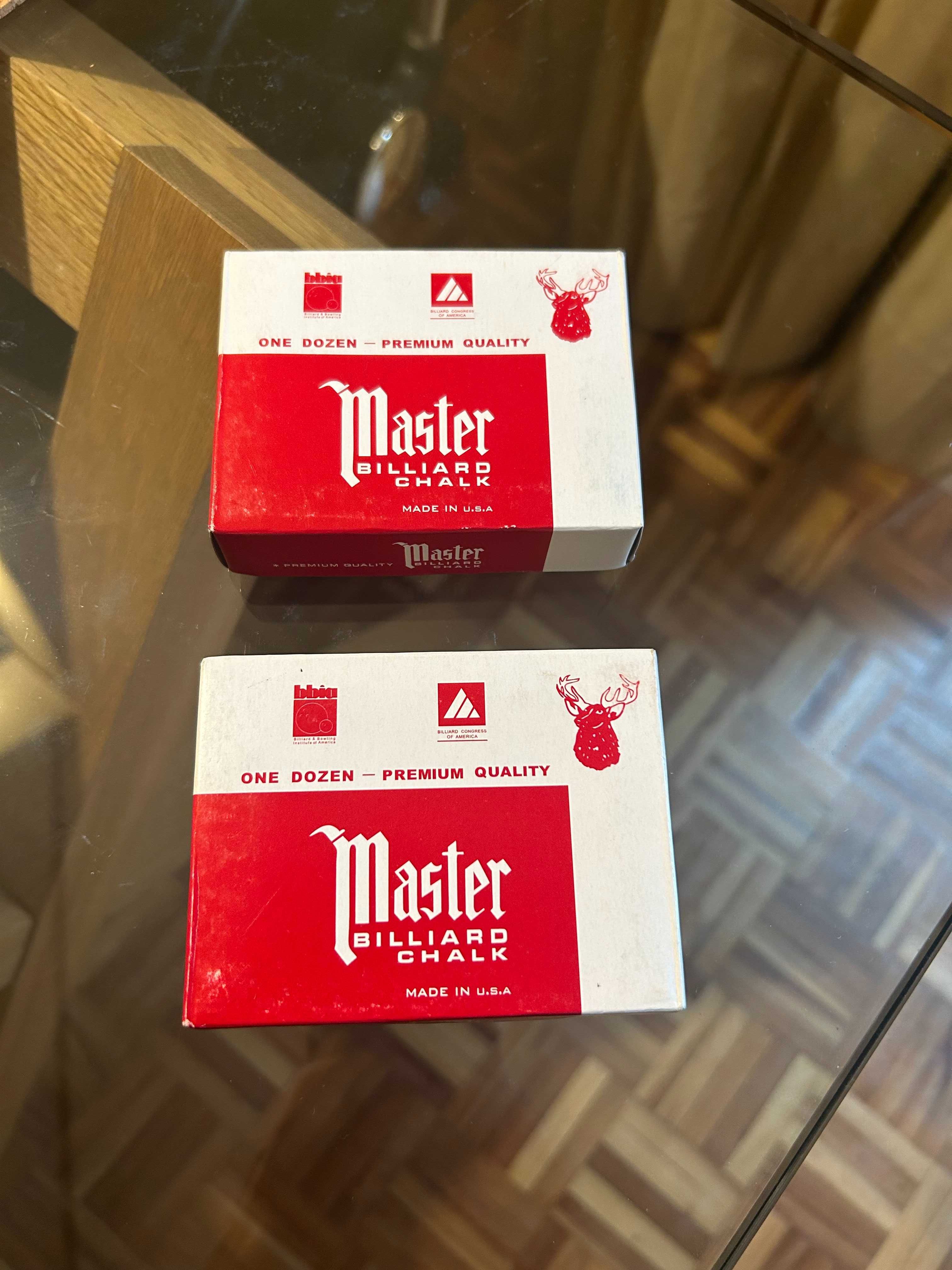Caixas de giz de bilhar