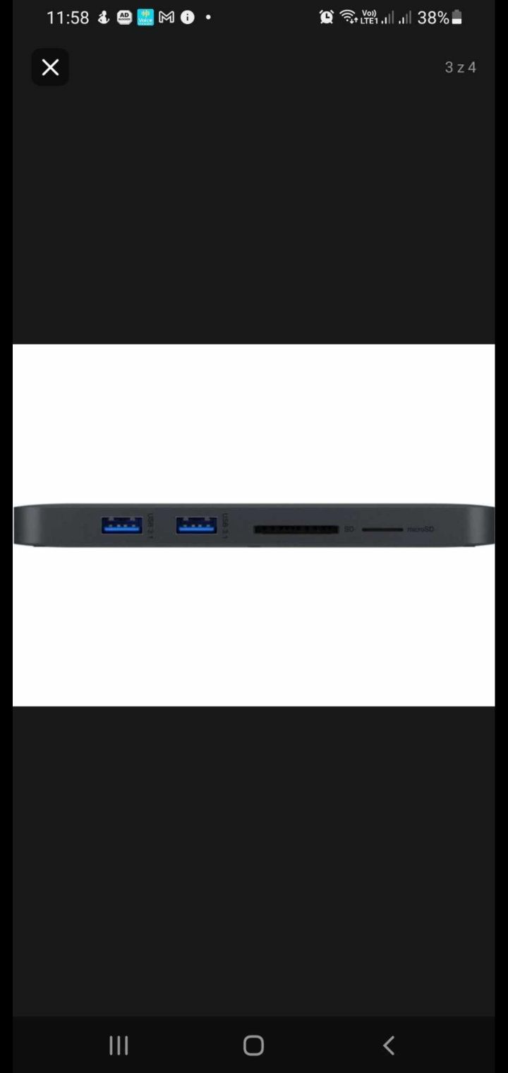 Stacja Dokująca HUB do Konsol PS5 USB-C 3.2 PD100W Slot NVMe 10Gbs HDM