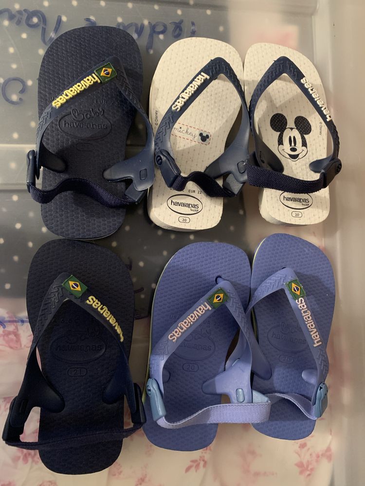 Havaianas infantis, tamanho 20 e 21