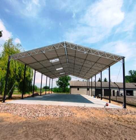 Konstrukcja ocynkowana NOWA Wiata Rolna - 12m x14 m Garaż Hala Magazyn