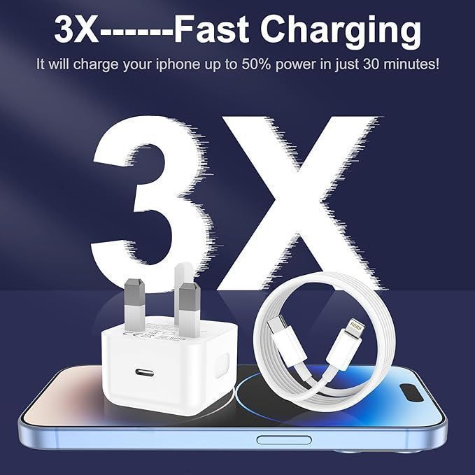 Ładowarka Iphone'a  2Pack Szybka Ładowarka Z Usb C Do Lightning