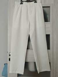 Eleganckie białe letnie spodnie XXL
