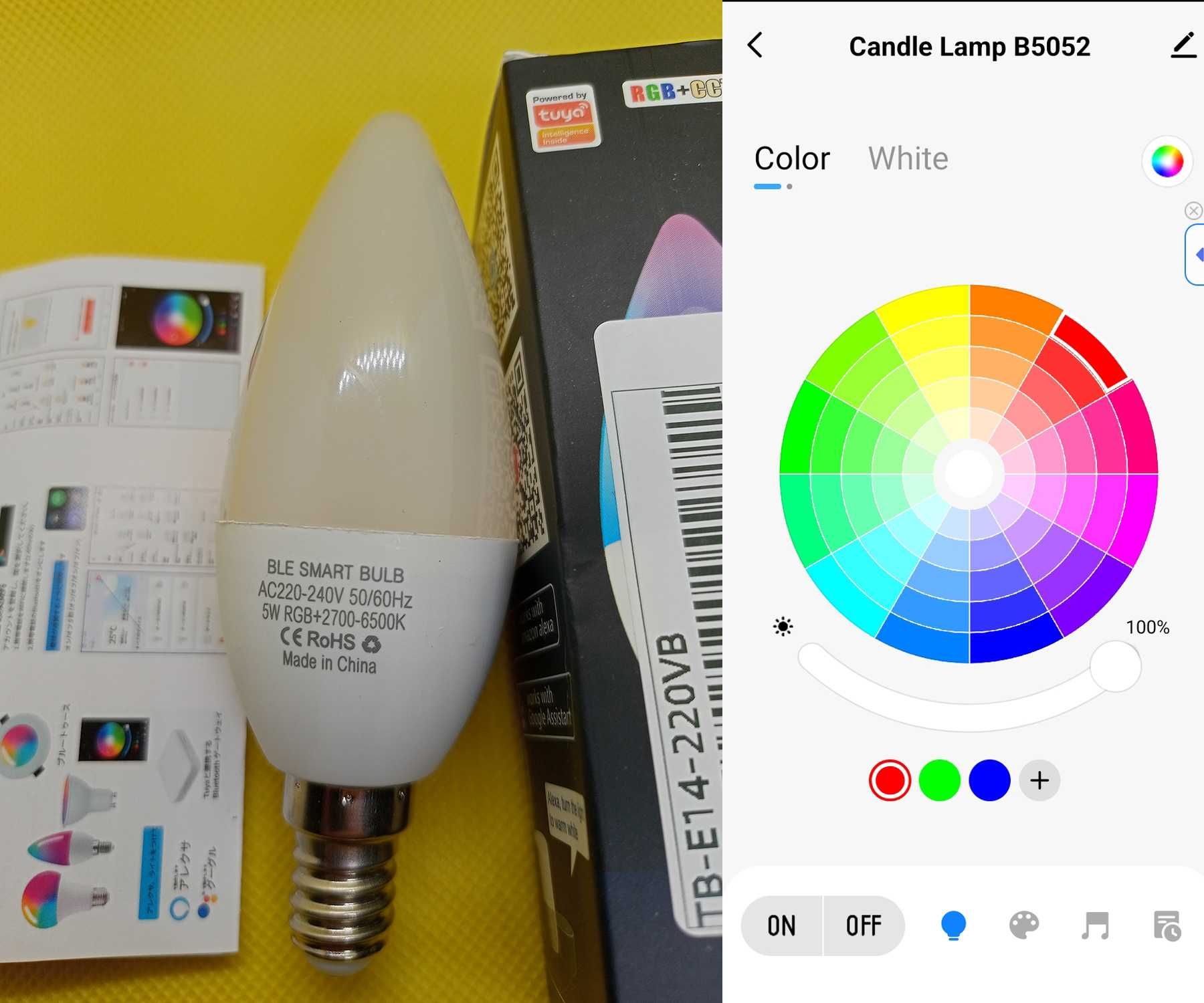 Розумна лампа Zigbee WI-FI Bluetooth MOES E27 GU10