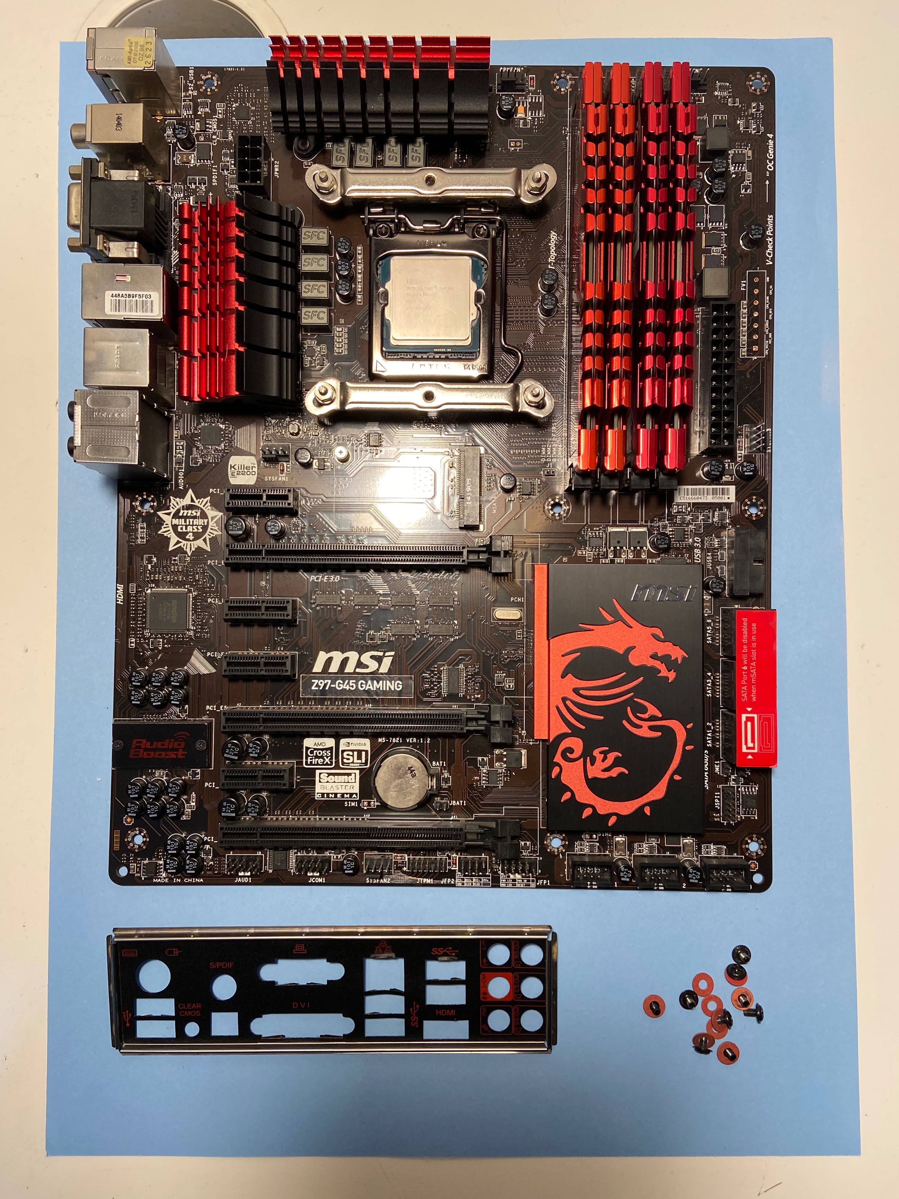 MSI Z97-G45 Gaming + Intel i7-4790K + 16GB RAM +Grandis - 100% sprawne