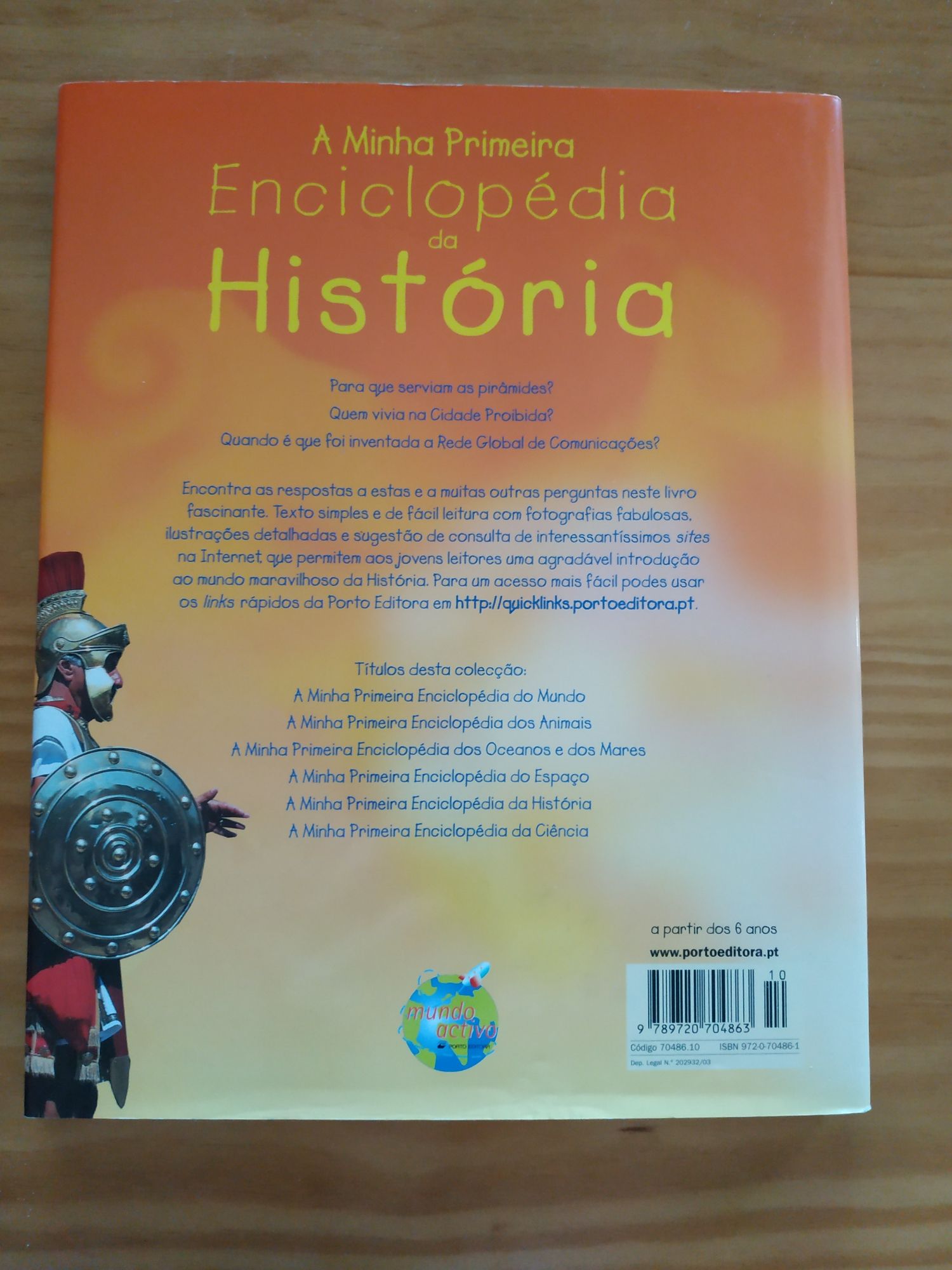 "A minha primeira enciclopédia de História" da Porto editora
