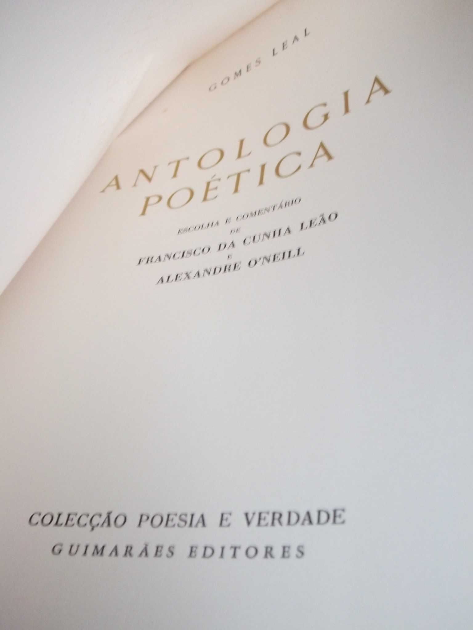 Livro Antologia Poética Gomes Leal Guimarães Editora 1959