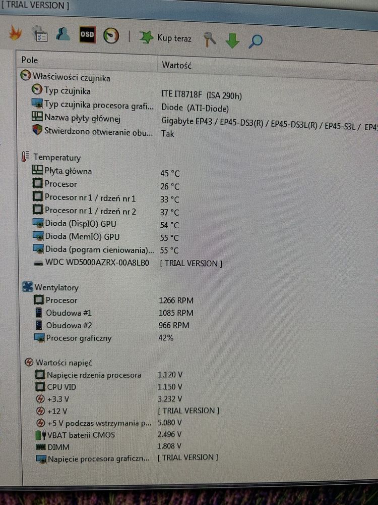 Retro PC | LGA775 | Core2Duo E8400 |EP45, 4GB RAM | Win7 | bez HDD/GPU