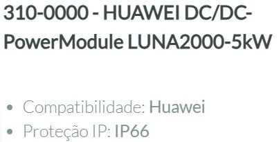 BCU da bateria Huawei LUNA2000-5kW