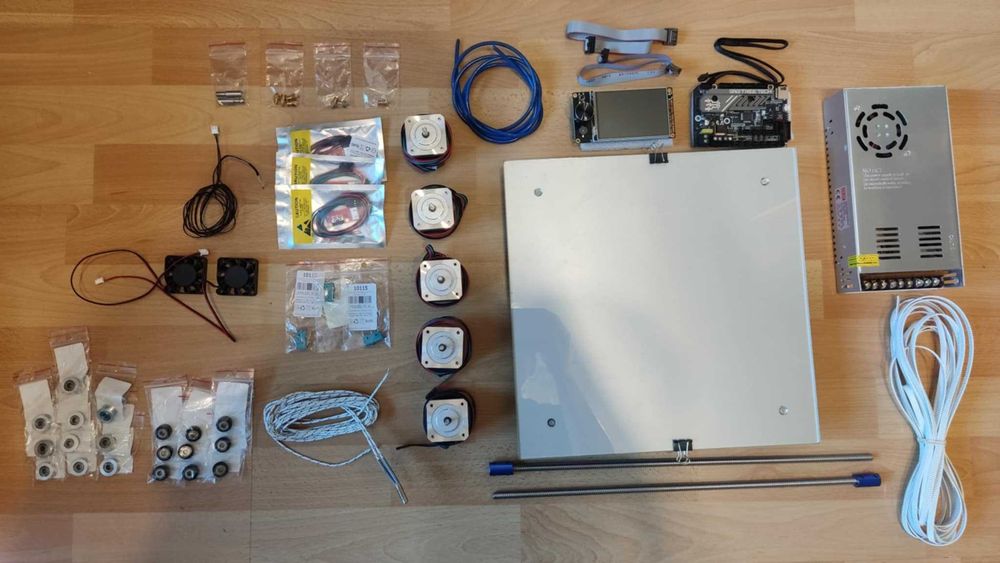 Części do drukarki 3D: Hotend, Hotbed, Paski, Koła, Silniki, MB, TFT