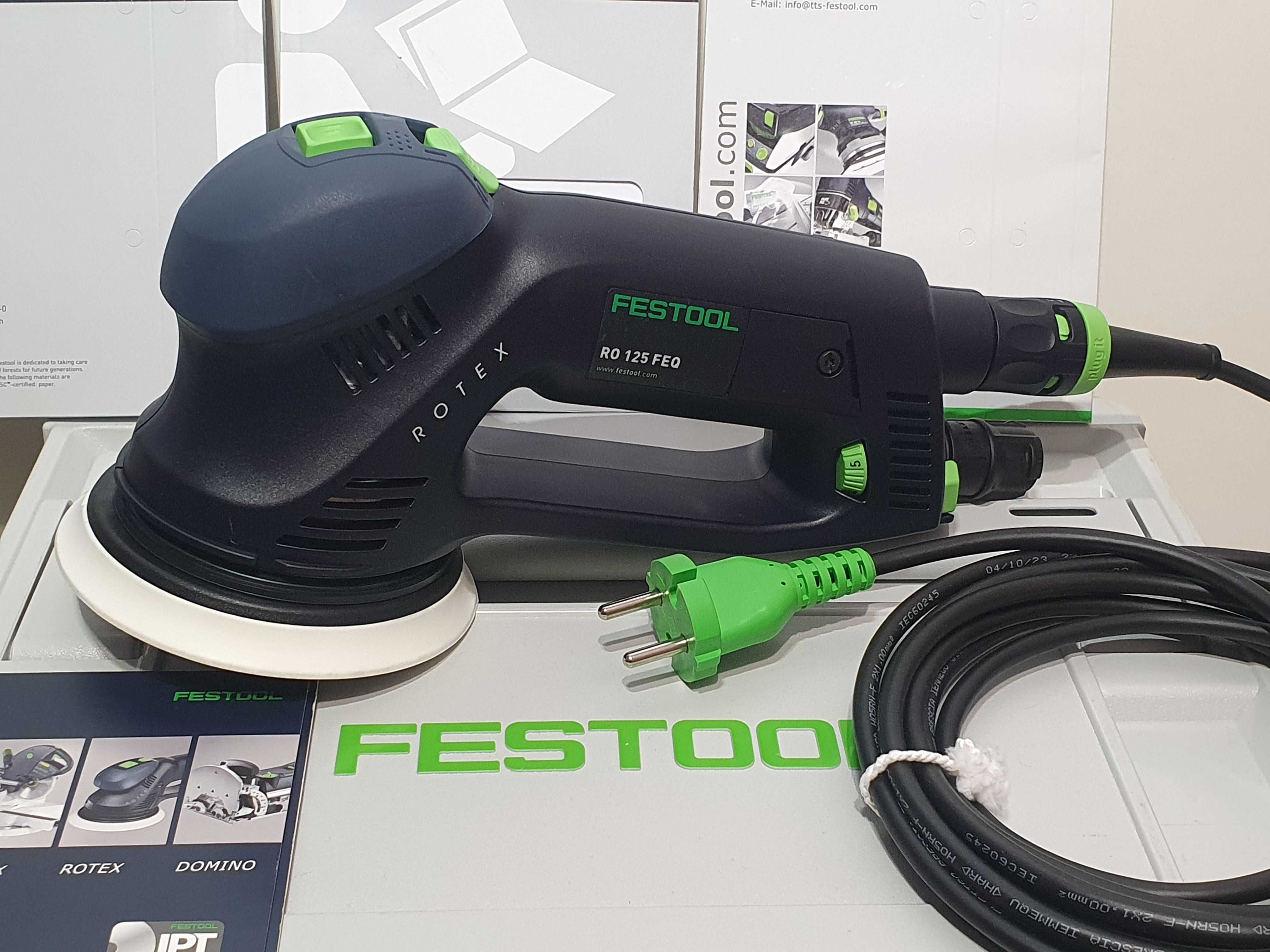 Rotacyjna szlifierka 3w1 Rotex FESTOOL RO 125 FEQ z kablem polerka