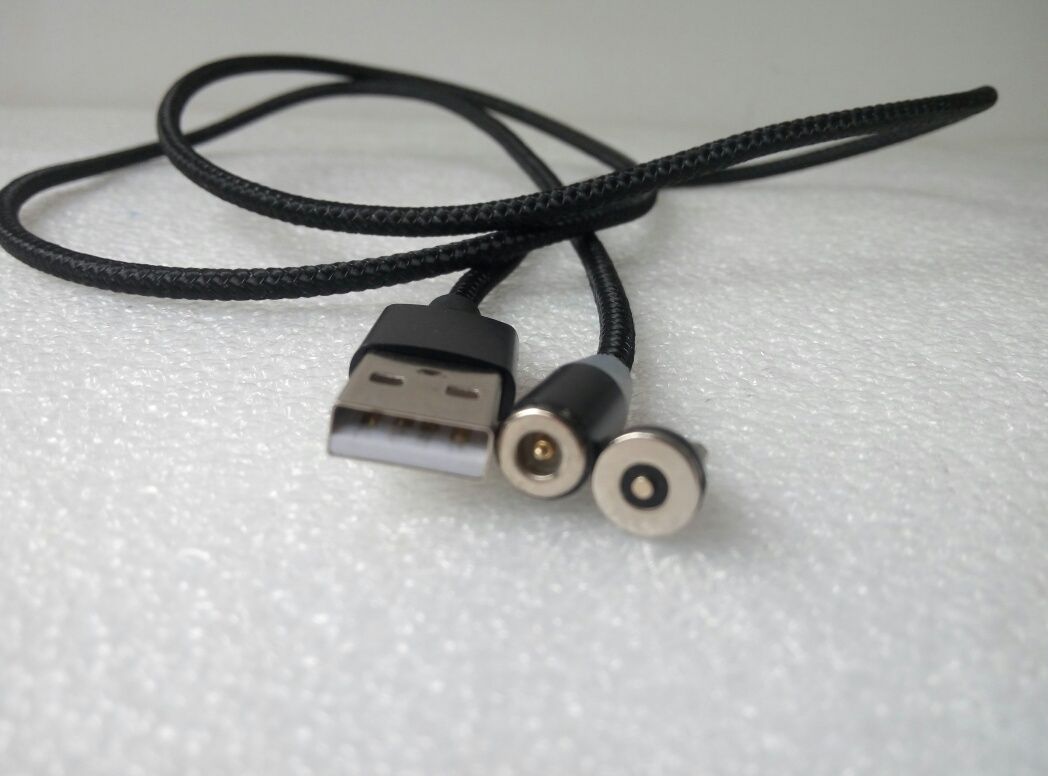 Магнитный кабель для зарядки разъем USB micro-USB 1m подсветка зарядки