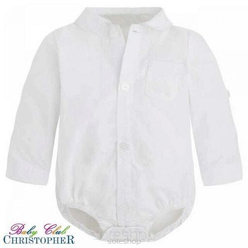 Garnitur chłopięcy z koszulo-body Beżowy w pepitkę z kamizelką