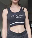 Top sportowy czarny crop top s bluzka damska