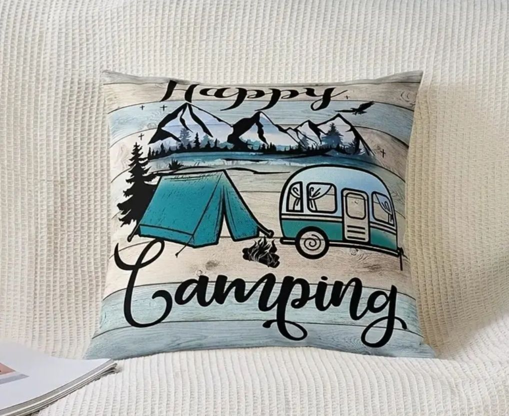 2 poszewki na jaśka Happy Camping camper przyczepa