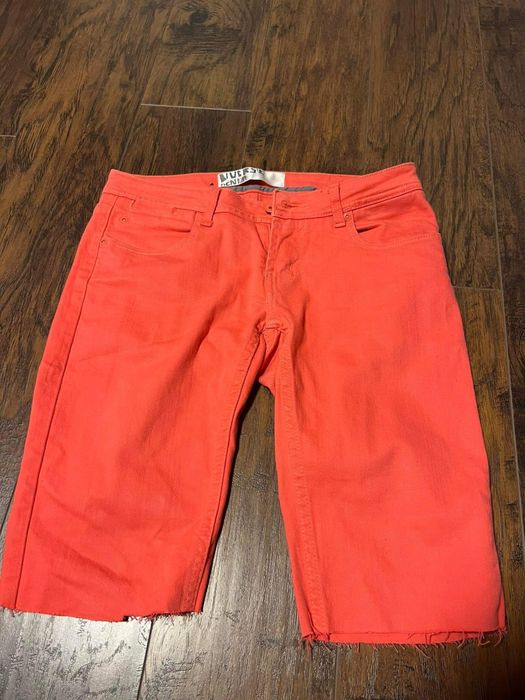 Koralowe bojówki diverse system spodnie jeans