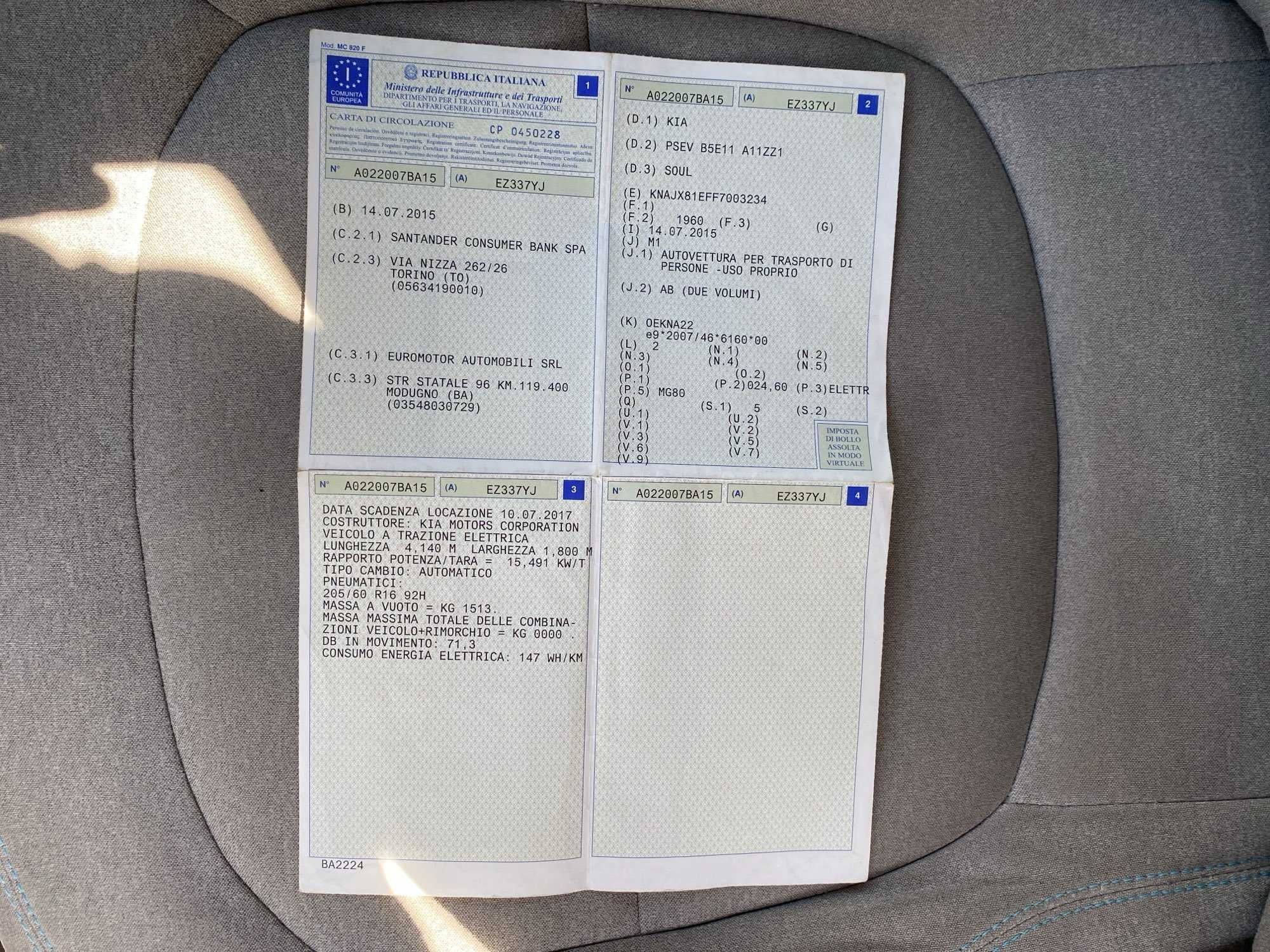 2015 Kia Soul електричка Європа