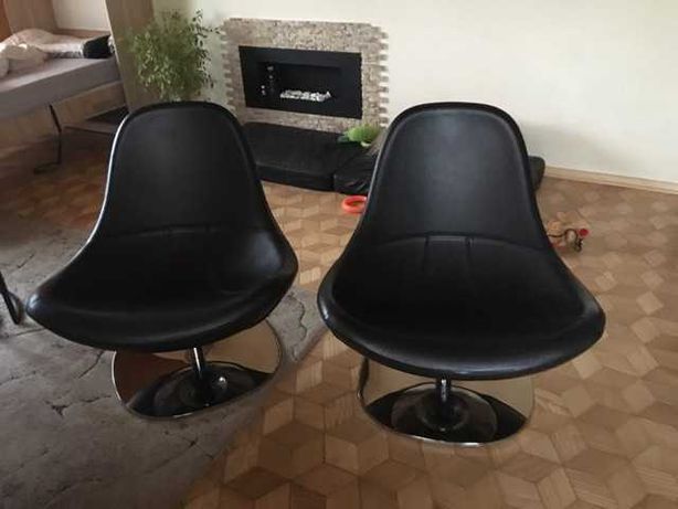 Fotele skórzane Ikea Tirup obrotowe