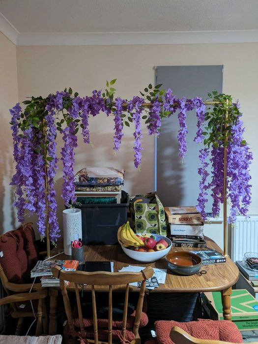 Wisteria glicynia sztuczna girlanda kwiatowa dekoracja 12 sztuk
