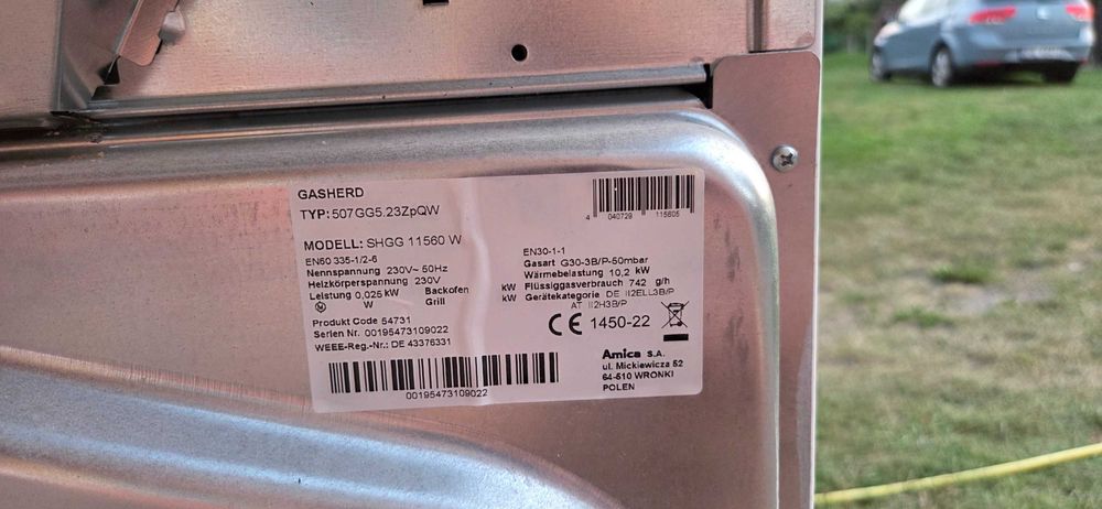 Kuchenka gazowa AMICA SHGG 11560 W