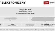 2 Bilety Grupa AD HOC, Impro Kraków, teatr Variete