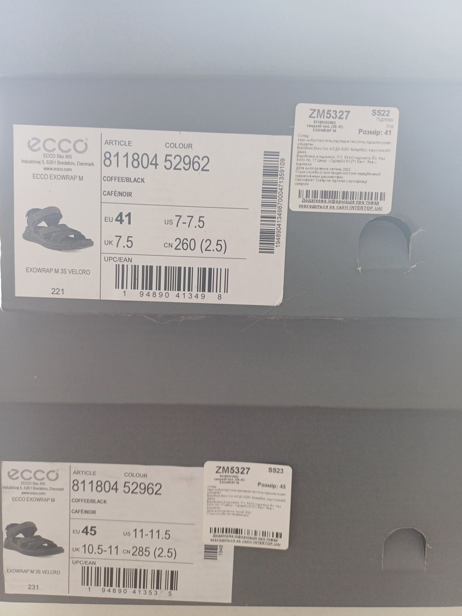 Сандалії ECCO Exowrap 81180452962 ZM5327 розміри 40,41,45 Оригінал
