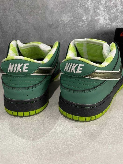 Унисекс кожаные кроссовки Nike SB Dunk Low Green Lobster найк сб данк