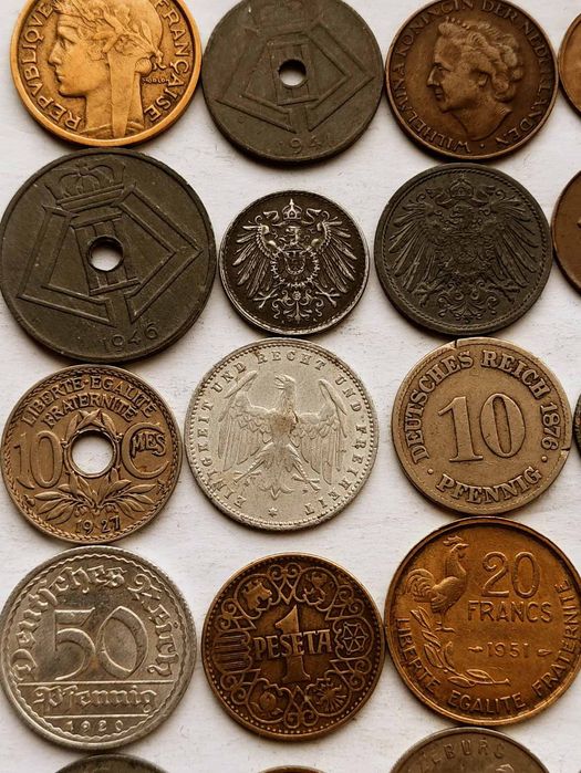 20 Старовинні монети с 1876р..Старинные Монеты  мира 20шт