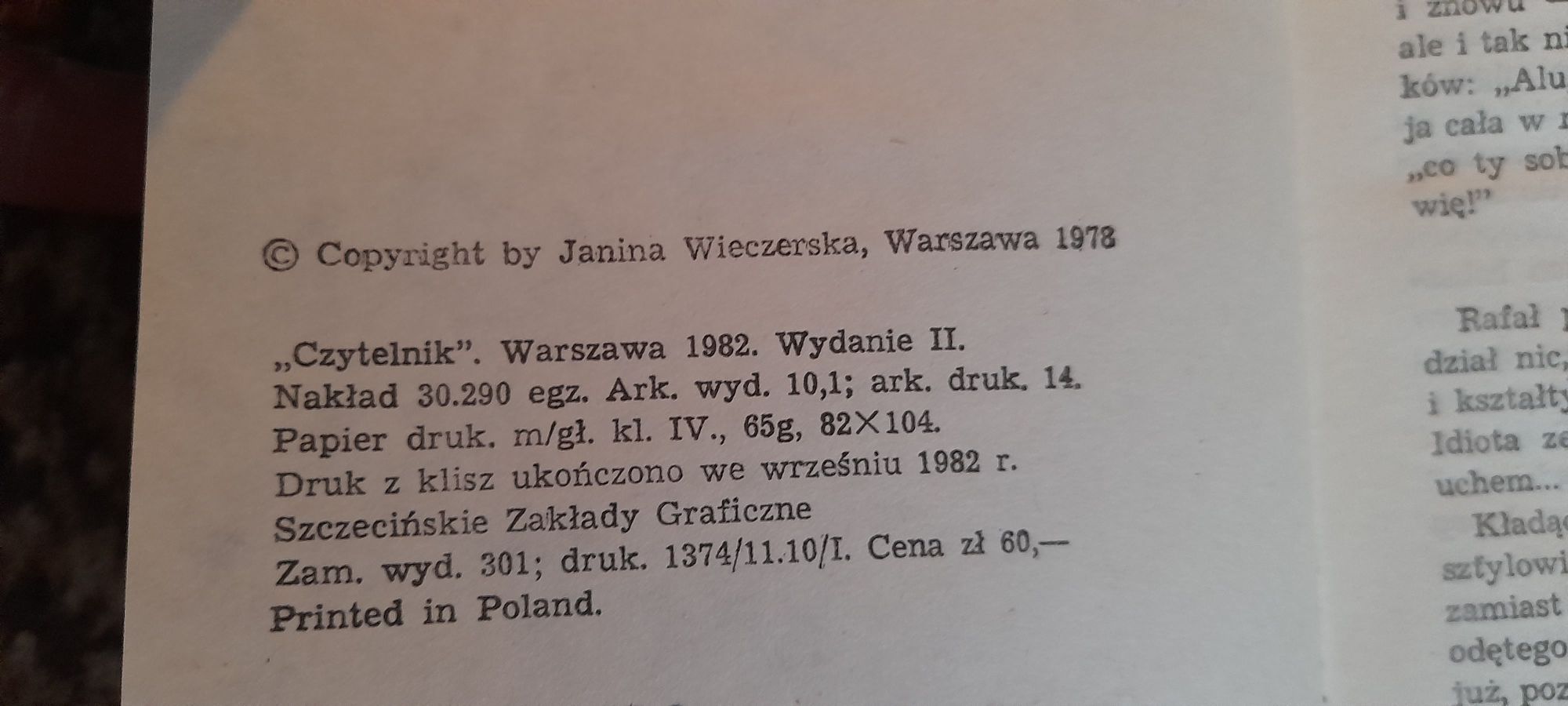 Firma zamiast - Janina Wieczerska