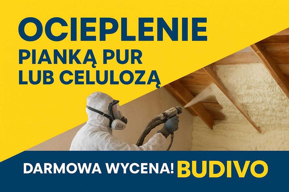 Izolacja pianą PUR i celulozą – ocieplenie poddasza, dachu, stropu