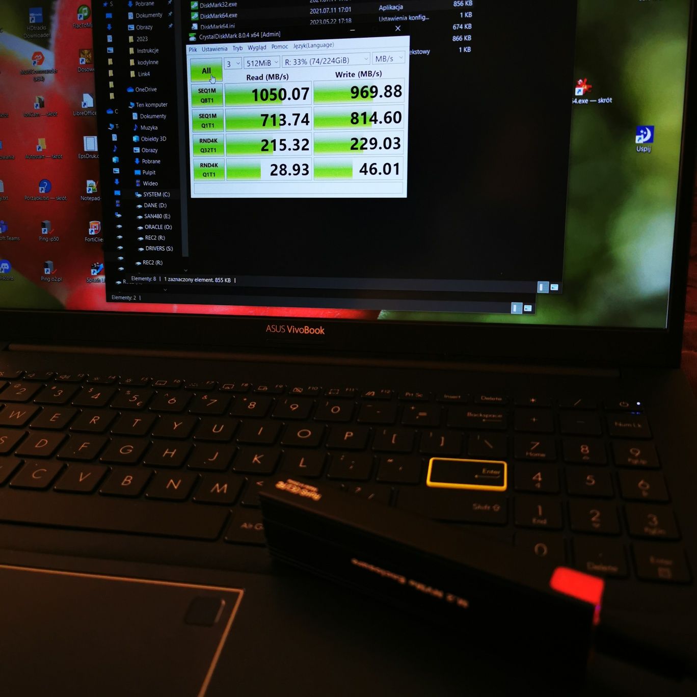 Obudowa& 240GB M.2.NVMe PCIe SSD USB-C,beznarzędziowa,10 Gb/s