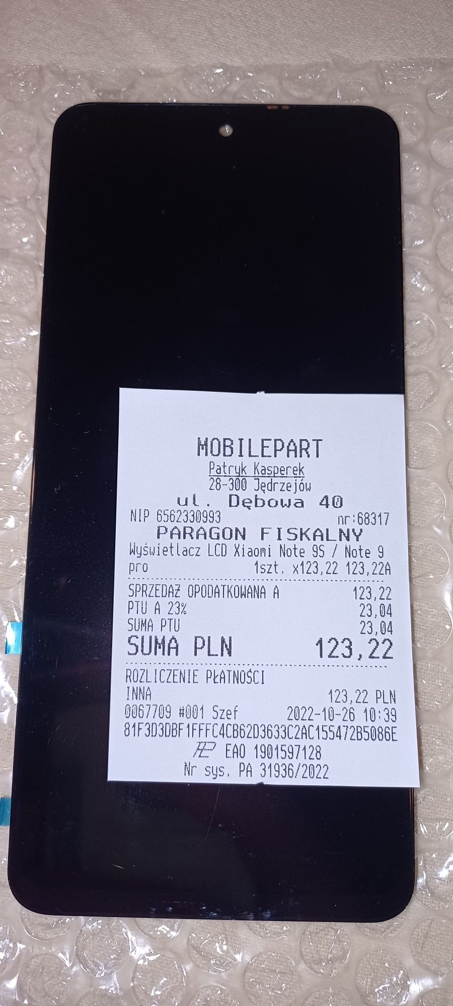 Wyświetlacz ekran Xiaomi Redmi Note 9S 9 pro