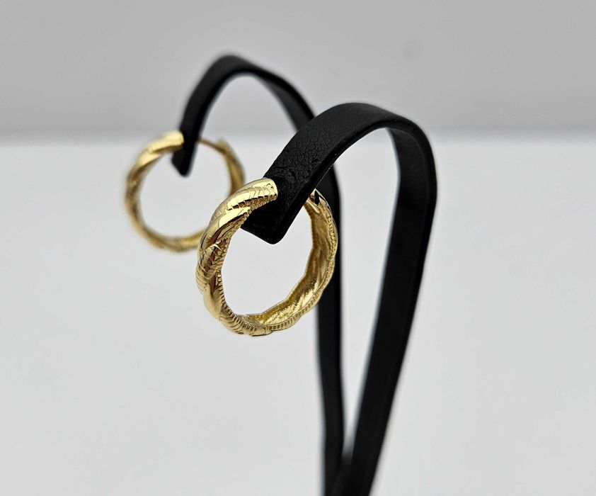 Prześliczne Złote Kolczyki Koła 3,17g P585