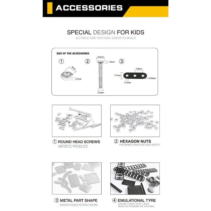sw(rc)-006 radio controlo tank, blocos de montagem em metal